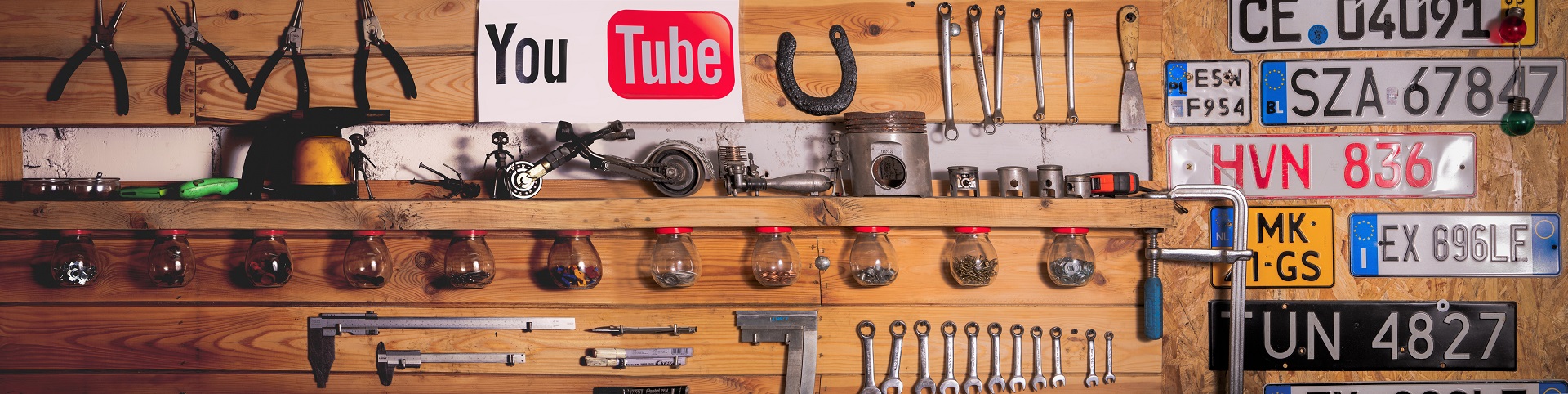 Tools on the workshop wall